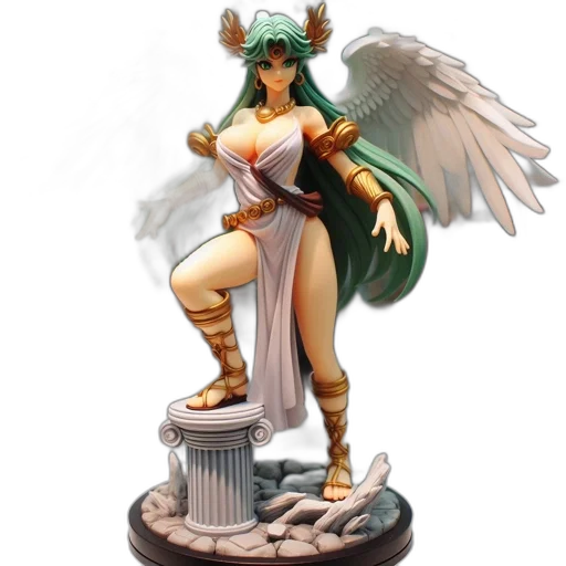 fantasy art, concept art, pixel art, 3d render, animated, lady, figure, styled transparent PNG cut-out
