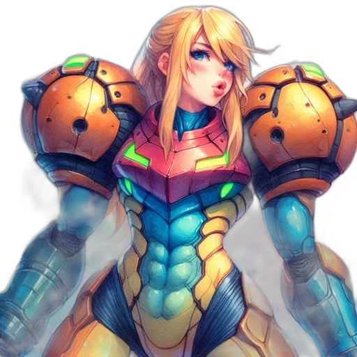 robot, weapon, face, dress, concept art, anime, fantasy art, comic book art transparent PNG cut-out