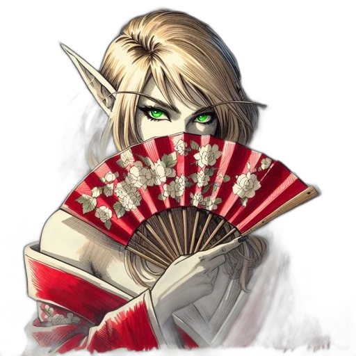 mask, staff, umbrella, weapon, fantasy art, concept art, anime, pixel art transparent PNG cut-out