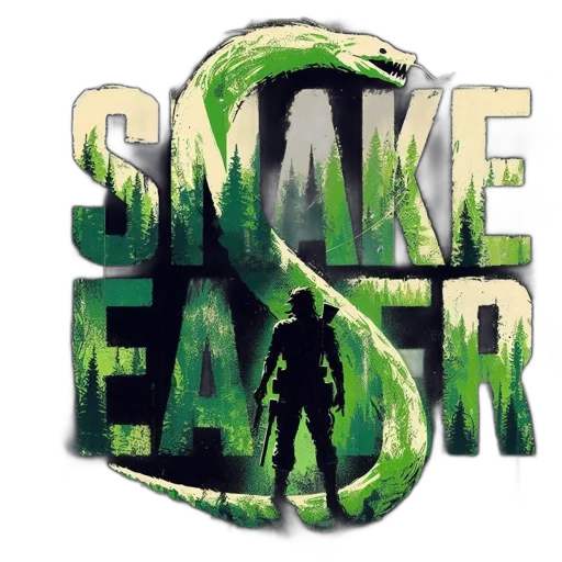 concept art, pixel art, promotional, poster, video, game, snake, eater transparent PNG cut-out