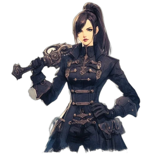 staff, dress, weapon, sword, fantasy art, concept art, 3d render, pixel art transparent PNG cut-out