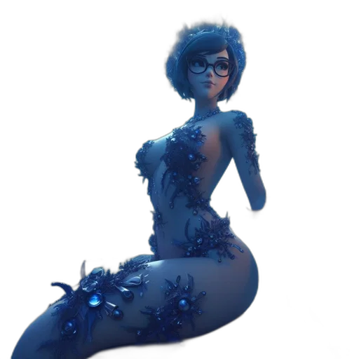 dress, creature, staff, robot, concept art, fantasy art, 3d render, pixel art transparent PNG cut-out