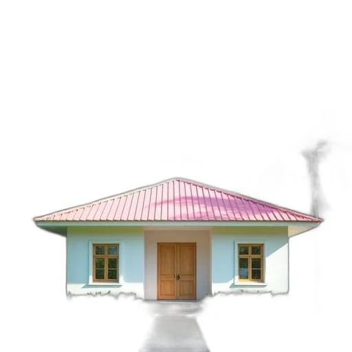 building, umbrella, furniture, staff, 3d render, concept art, vaporwave, photorealistic transparent PNG cut-out
