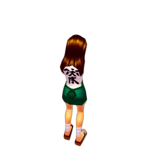 dress, hair, creature, staff, pixel art, 3d render, concept art, cartoon transparent PNG cut-out