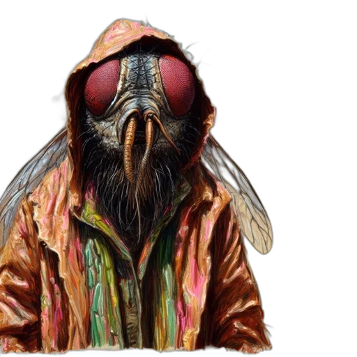 jacket, mask, creature, animal, concept art, desert, landscape, anthropomorphized transparent PNG cut-out