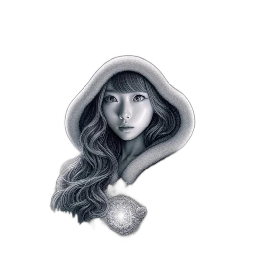hat, face, umbrella, mask, photorealistic, fantasy art, pencil sketch, watercolor transparent PNG cut-out