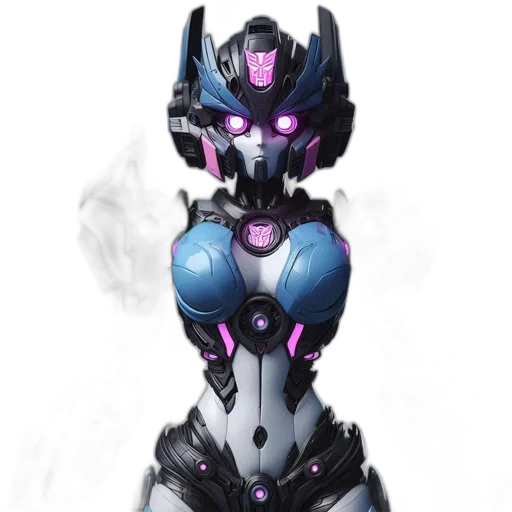 robot, concept art, cyberpunk, fantasy art, anime, outer space, blue, pastel transparent PNG cut-out