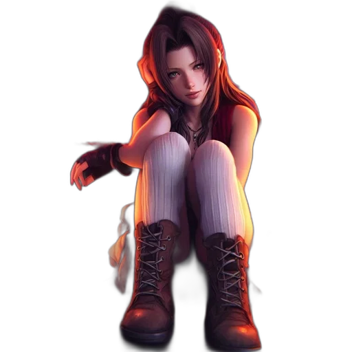 concept art, 3d render, fantasy art, photorealistic, red, animated, female, character transparent PNG cut-out