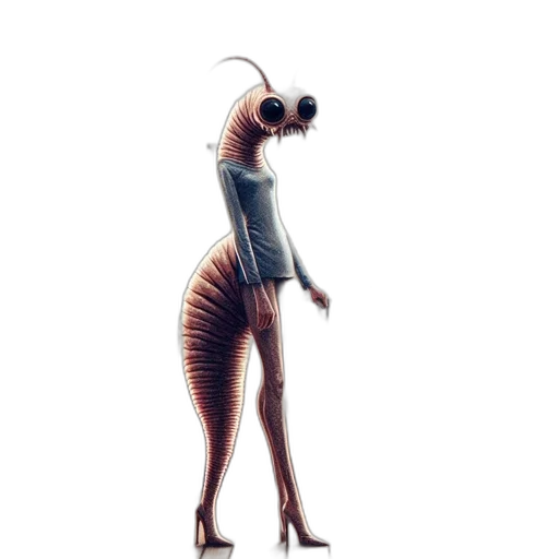 creature, dress, animal, robot, concept art, fantasy art, 3d render, cartoon transparent PNG cut-out