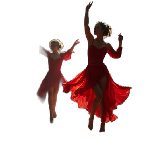 dress, red, big, hit, dance, choreography transparent PNG cut-out