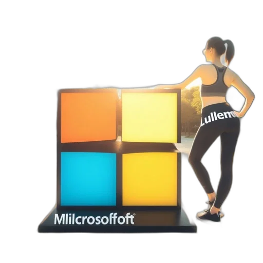 furniture, 3d render, woman, stands, beside, colorful, microsoft-like, display transparent PNG cut-out