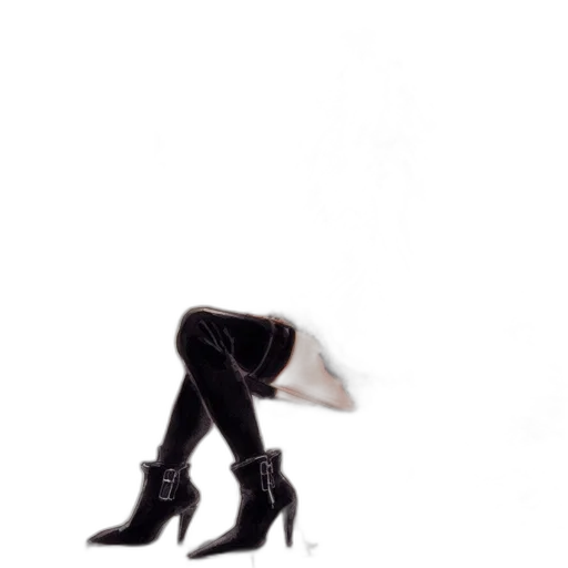 shoes, mask, creature, dress, concept art, 3d render, photorealistic, watercolor transparent PNG cut-out
