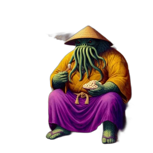 mask, creature, hat, staff, concept art, pixel art, fantasy art, 3d render transparent PNG cut-out