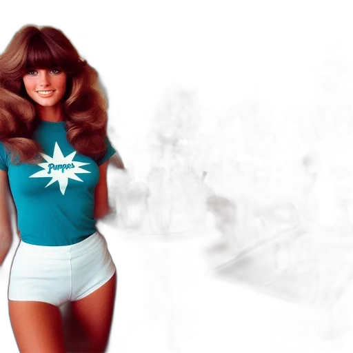 concept art, comic book art, 3d render, fantasy art, inside, diner, young, woman transparent PNG cut-out