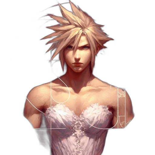 dress, face, hair, mask, concept art, pixel art, fantasy art, cyberpunk transparent PNG cut-out