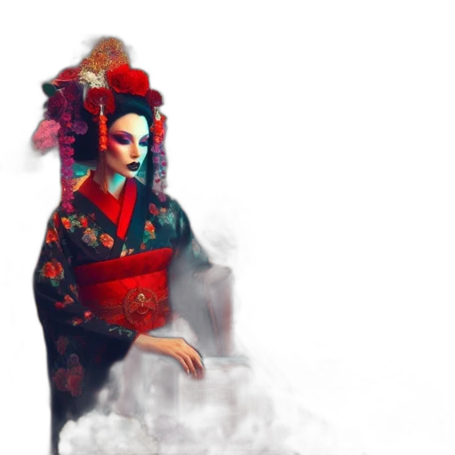 mask, dress, face, staff, fantasy art, concept art, photorealistic, oil painting transparent PNG cut-out