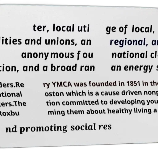 poster, text, about, roxbury, ymca, history, mission, including transparent PNG cut-out