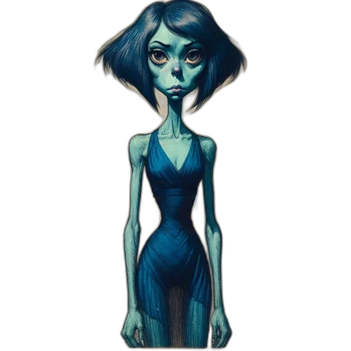 dress, mask, creature, staff, concept art, fantasy art, comic book art, watercolor transparent PNG cut-out