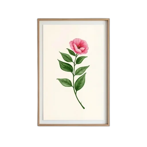 flower, photorealistic, watercolor, oil painting, pastel, framed, drawing, plant transparent PNG cut-out