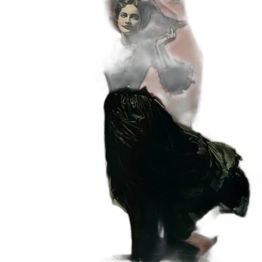 dress, mask, creature, staff, concept art, photorealistic, fantasy art, 3d render transparent PNG cut-out
