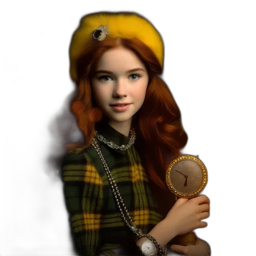 hat, jewelry, face, photorealistic, 3d render, fantasy art, cartoon, golden transparent PNG cut-out