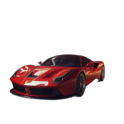 car, animal, weapon, 3d render, photorealistic, concept art, fantasy art, red transparent PNG cut-out