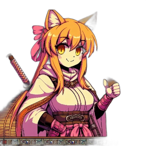 staff, weapon, sword, pixel art, anime, fantasy art, concept art, golden transparent PNG cut-out