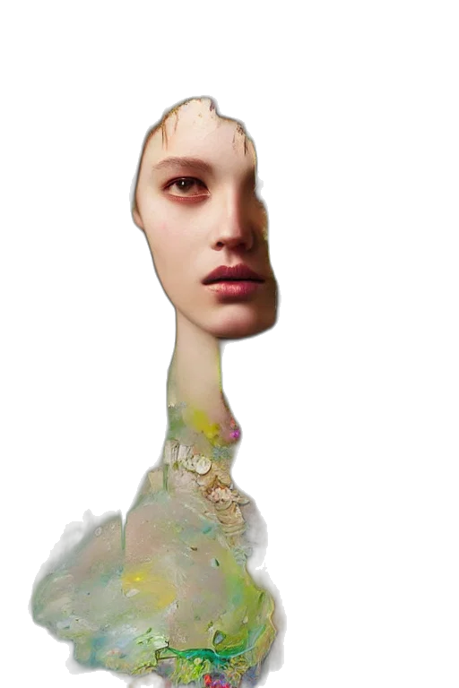 face, creature, hair, mask transparent PNG cut-out