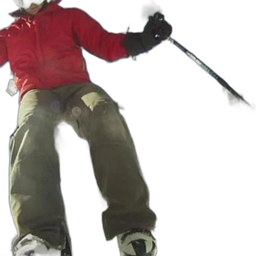staff, jacket, 3d render, concept art, photorealistic, skier, red, black transparent PNG cut-out
