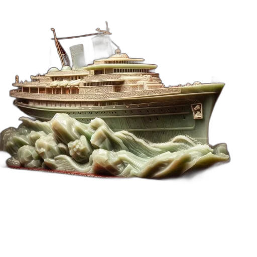 3d render, photorealistic, concept art, underwater, detailed, model, luxury, yacht transparent PNG cut-out