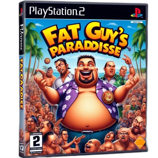 concept art, large, overweight, man, purple, shirt, badge, stands transparent PNG cut-out