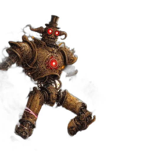 robot, concept art, 3d render, fantasy art, epic, scene, features, towering transparent PNG cut-out