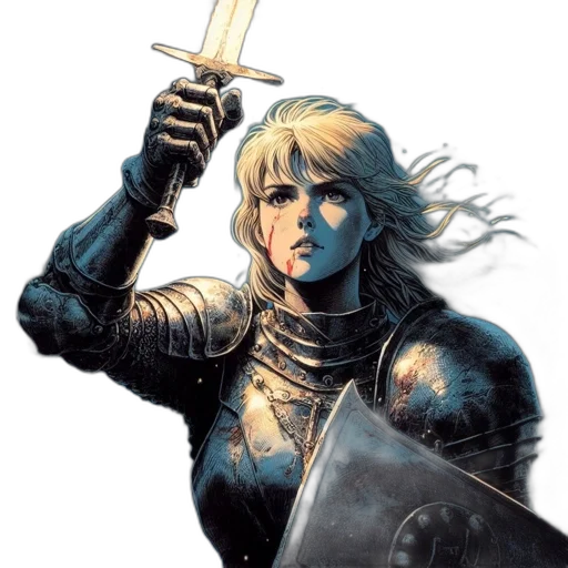 sword, weapon, staff, fantasy art, comic book art, concept art, pixel art, blue transparent PNG cut-out