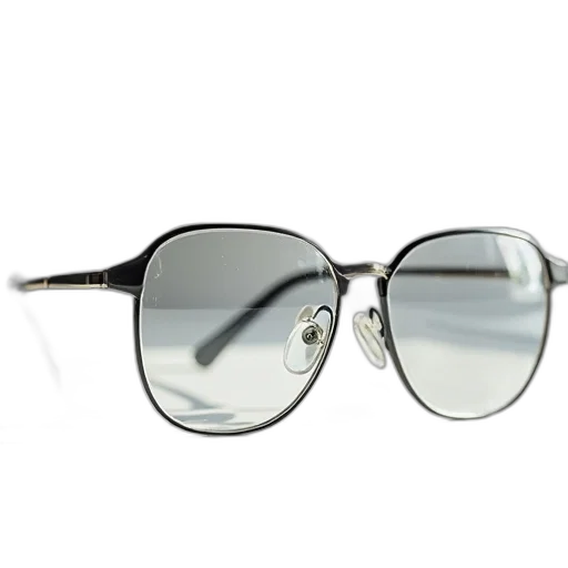 pair, metal, rim, glasses, clear, lenses transparent PNG cut-out