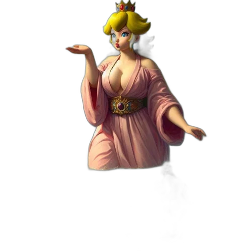 staff, dress, crown, jewelry, concept art, fantasy art, pixel art, 3d render transparent PNG cut-out