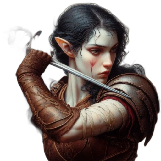 sword, staff, dragon, fantasy art, concept art, comic book art, photorealistic, elfin transparent PNG cut-out