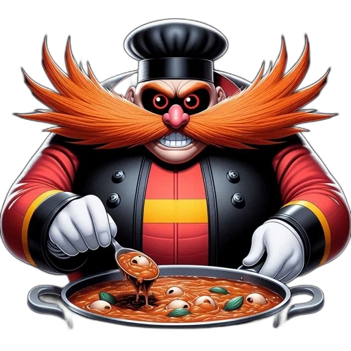 food, cartoon, individual, wearing, black, red, suit, red-feathered transparent PNG cut-out