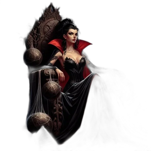 dress, staff, jewelry, fantasy art, concept art, comic book art, pixel art, red transparent PNG cut-out
