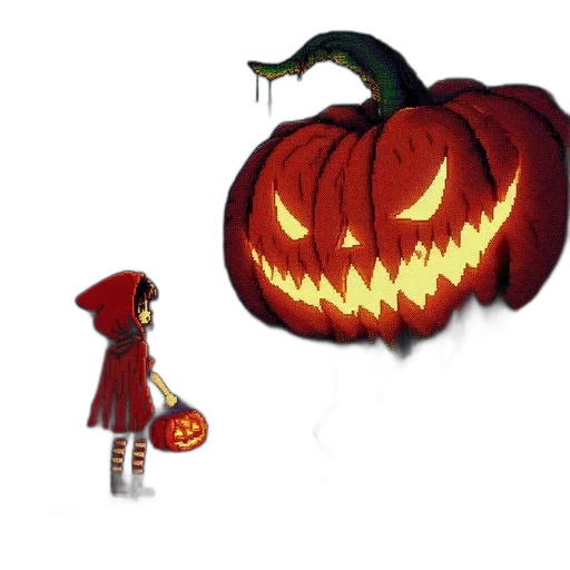 concept art, 3d render, pixel art, fantasy art, red, haunting, forest, young transparent PNG cut-out