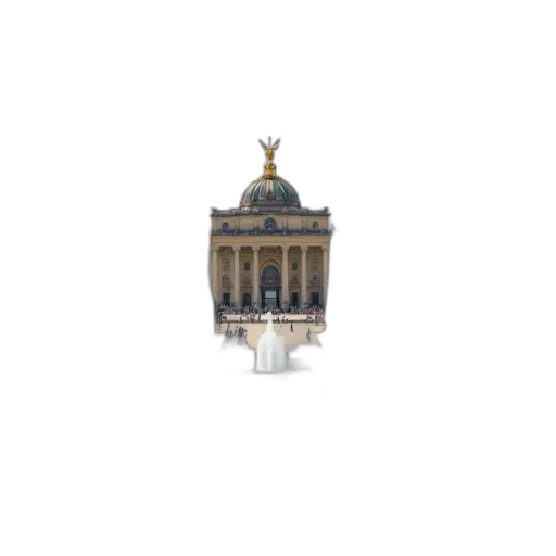 building, crown, staff, hat, 3d render, pixel art, large, ornate transparent PNG cut-out