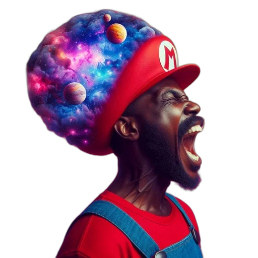 hat, face, concept art, comic book art, fantasy art, photorealistic, man, red transparent PNG cut-out