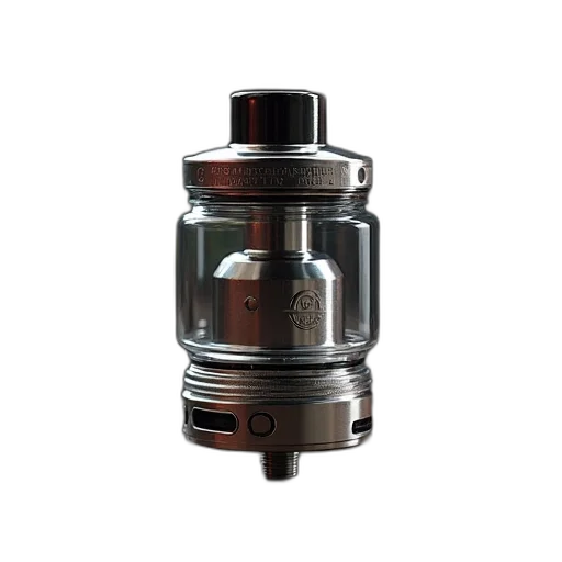 bottle, 3d render, rda, rebuildable transparent PNG cut-out