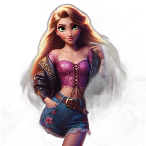 dress, jacket, fantasy art, concept art, 3d render, cartoon, female, animated transparent PNG cut-out