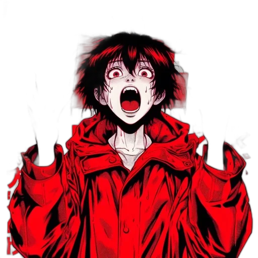 jacket, face, creature, mask, comic book art, concept art, anime, pixel art transparent PNG cut-out