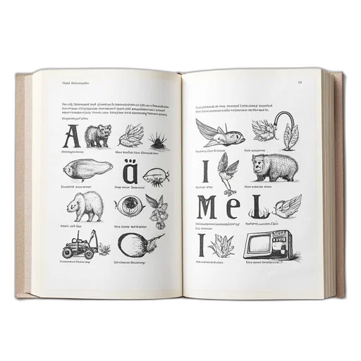 furniture, jewelry, animal, page, book, series, illustrations, text transparent PNG cut-out