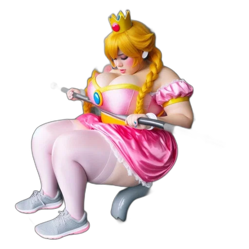 dress, crown, weapon, staff, concept art, 3d render, vaporwave, pixel art transparent PNG cut-out