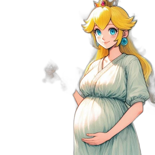dress, concept art, pixel art, fantasy art, watercolor, expecting, mother, blonde transparent PNG cut-out