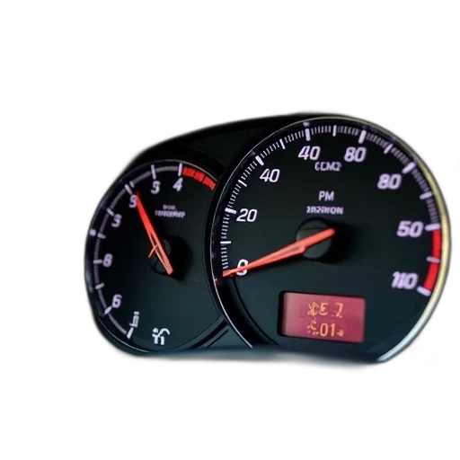 car, close-up, view, dashboard, focusing, speedometer, tachometer, other transparent PNG cut-out