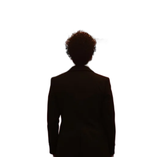 staff, jacket, face, hair transparent PNG cut-out