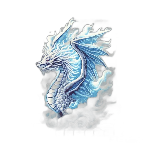 dragon, jewelry, staff, creature, fantasy art, concept art, 3d render, pixel art transparent PNG cut-out